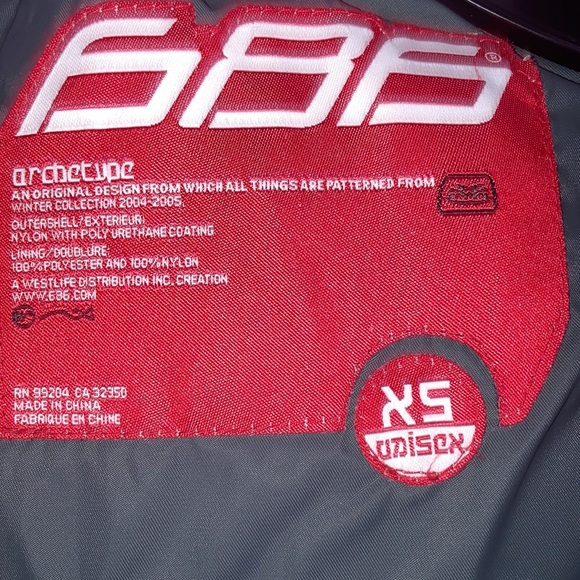 686 Faux fir lined hooded puffer snowboard jacket size XS extra small black gray - Picture 4 of 12